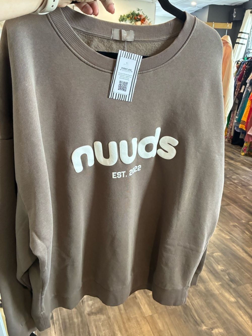 nuuds Est. 2022 Taupe Crewneck Sweater XL